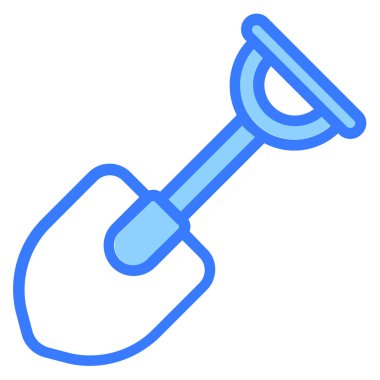 Kürek Mavi out line vektör tasarımı