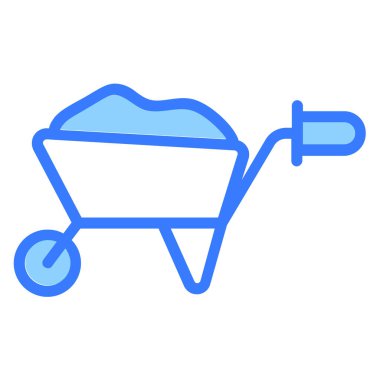 Tramvay Mavi out line vektör tasarımı