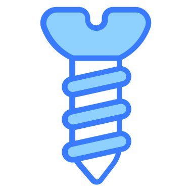 Mavi out çizgi vektör tasarımını vidalayın