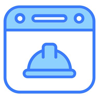 çalışma günü takvimi Mavi out line vektör tasarımı