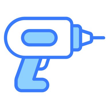 matkap Mavi out çizgi vektör tasarımı