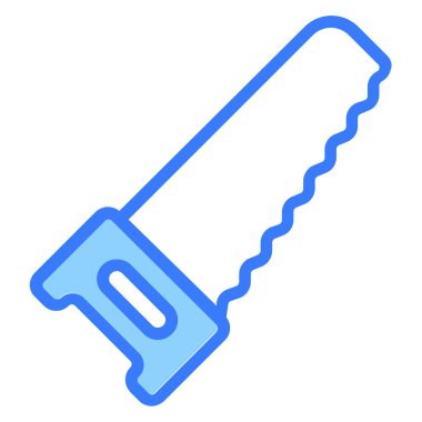 Blue out line vektör tasarımını gördüm