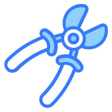 Kesici, tel kesici Mavi out vektör tasarımı