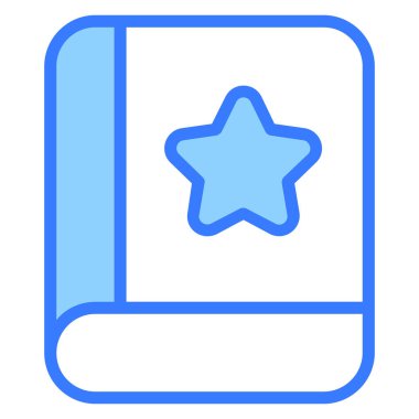 book Blue out line vektör tasarımı