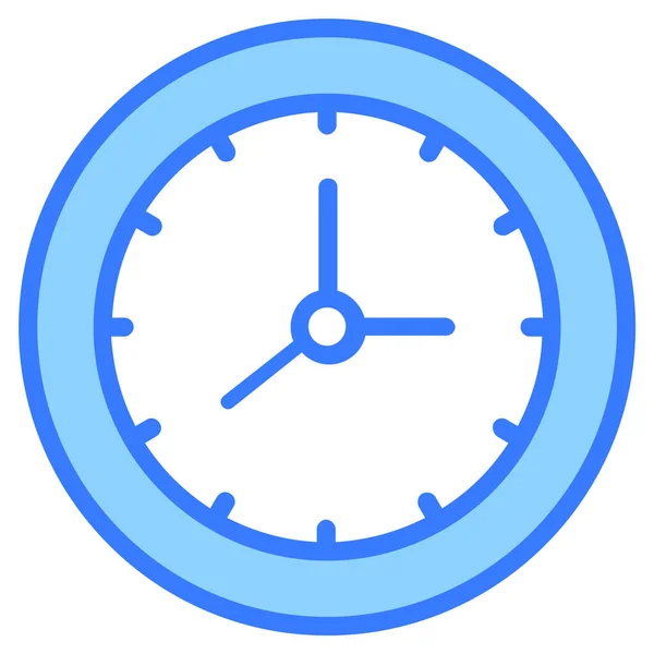 Relógio Tempo Azul Esboço Ícone Simples — Vetor de Stock