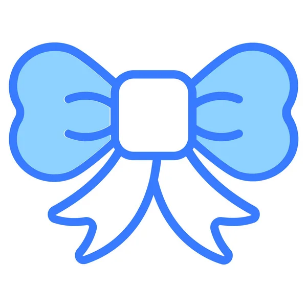 Fliege Krawatte Schleife Blue Outline Simple Icon — Stockvektor