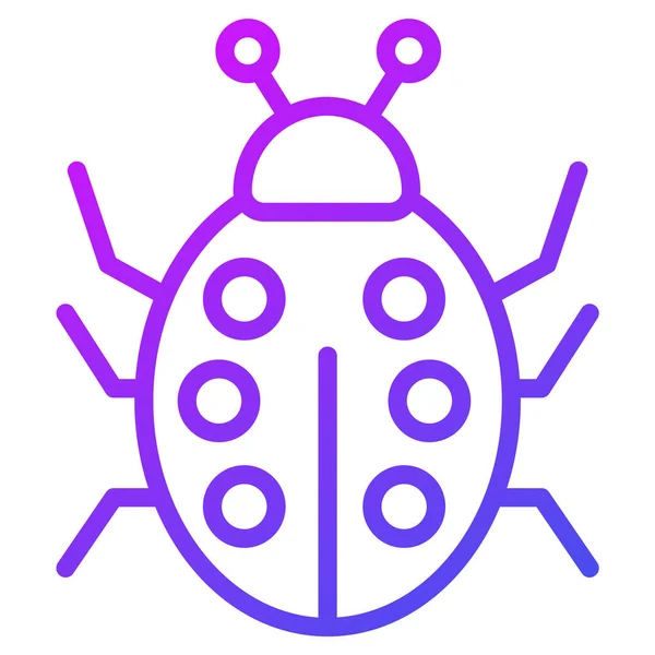 Ladybird Bug Thin Line Icon — стоковый вектор