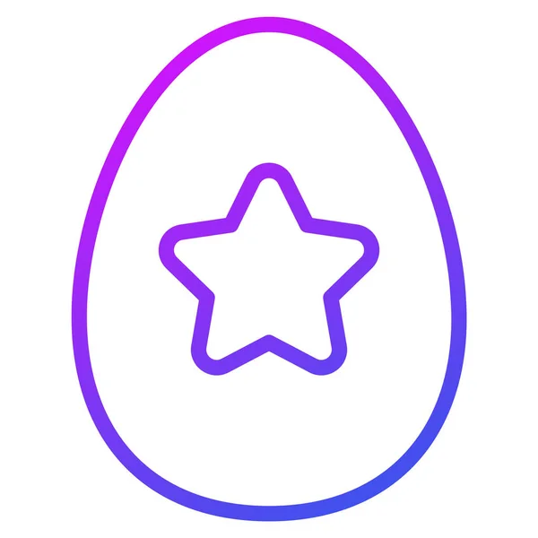 Значок Тонкої Лінії Великодніх Яєць — стоковий вектор