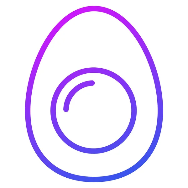 Иконка Тонкой Линии Яйца — стоковый вектор