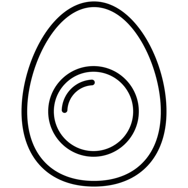 Иконка Тонкой Линии Яйца — стоковый вектор