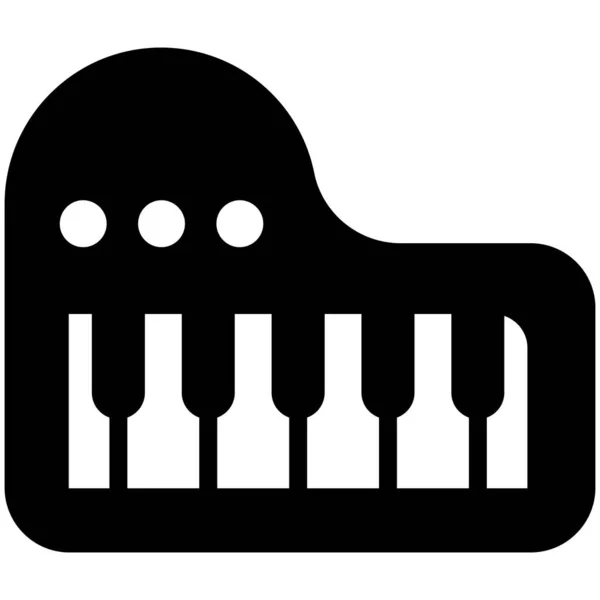 Piano Musikinstrument Platt Linje Ikon — Stock vektor