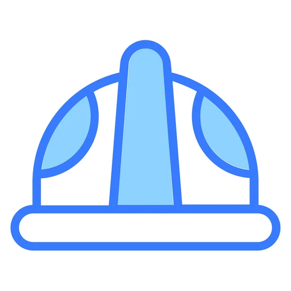 Векторный Дизайн Шлема Blue Out Line — стоковый вектор