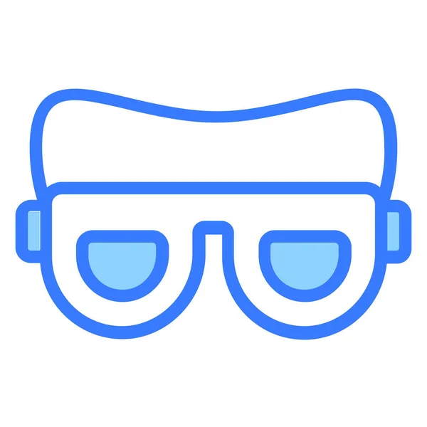 Óculos Azul Para Fora Linha Design Vetorial — Vetor de Stock