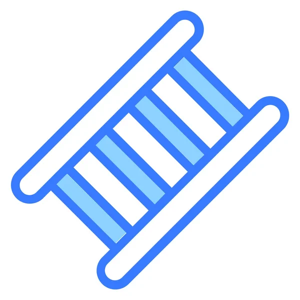 Échelle Escaliers Conception Vectorielle Ligne Bleue — Image vectorielle