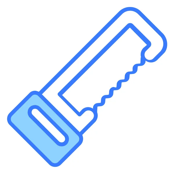 Hacksaw Blue Out Line Vector Ontwerp — Stockvector