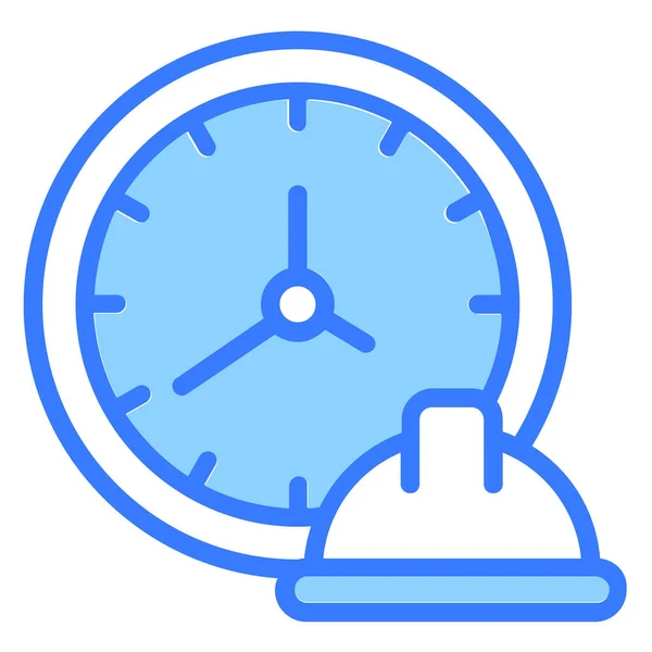 Horloge Temps Blue Out Ligne Vecteur Conception — Image vectorielle