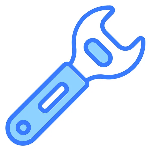 Wrench Blue Out Line Vector Design — Stockový vektor