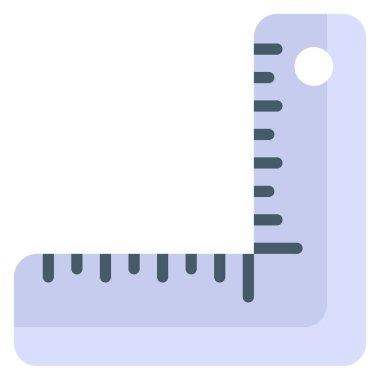 kare düz cetvel simgesi, işçi günü düz vektör tasarımı