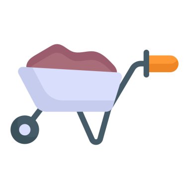 bariyer düz simgesi, işçi günü düz vektör tasarımı