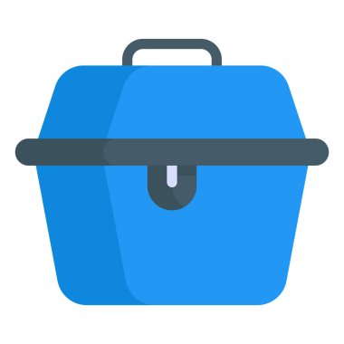 araç kutusu düz simgesi, işçi günü düz vektör tasarımı