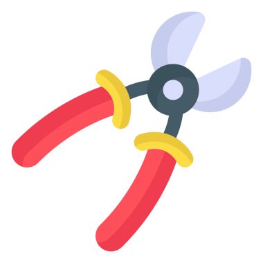 tel kesicinin düz simgesi, İşçi Bayramı düz vektör tasarımı