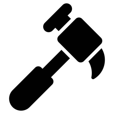 Çekiç sembolü, kabartma vektör tasarımı