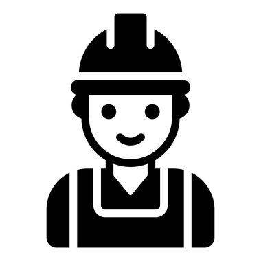 İşçi kabartma simgesi, kabartma vektör tasarımı