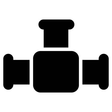 boru eklem simgesi, kabartma vektör tasarımı