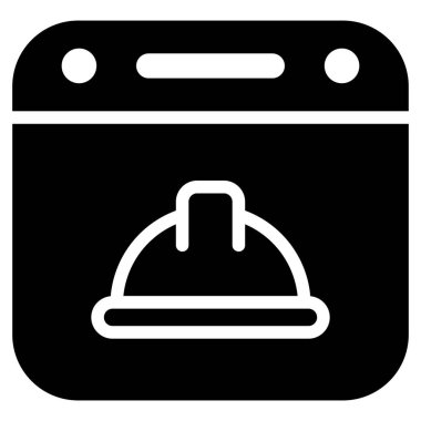 İşçi Bayramı takvim simgesi, kabartma vektör tasarımı