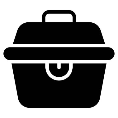 Beslenme kutusu simgesi, kabartma vektör tasarımı