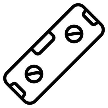 Ölçüm çizgisi simgesi, karartma çizgisi vektör tasarımı