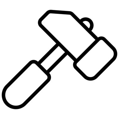 Çekiç çizgisi simgesi, karartma çizgisi vektör tasarımı