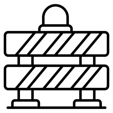 bariyer çizgi simgesi, karartma çizgisi vektör tasarımı
