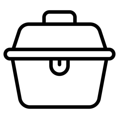 Beslenme kutusu simgesi, karartma çizgisi vektör tasarımı