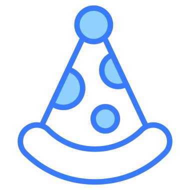 bebek başlığı mavi dış hat simgesi, Mutlu Noeller ve web ve mobil tasarım için Mutlu Yıllar simgeleri.