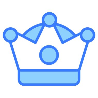 Taç mavisi taslak simgesi, Mutlu Noeller ve web ve mobil tasarım için Mutlu Yıllar simgeleri.