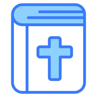 gospel mavi özet simgesi, Mutlu Noeller ve web ve mobil tasarım için Mutlu Yıllar simgeleri.