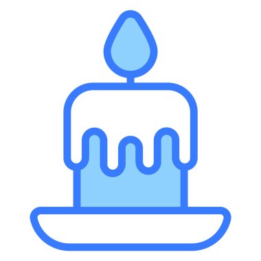 Mum mavisi taslak simgesi, Mutlu Noeller ve web ve mobil tasarım için Mutlu Yıllar simgeleri.