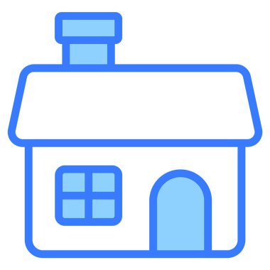 house blue outline simgesi, Mutlu Noeller ve web ve mobil tasarım için yeni yıl simgeleri.