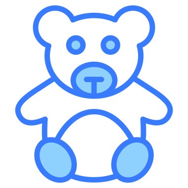 Oyuncak mavi taslak simgesi, Mutlu Noeller ve web ve mobil tasarım için Mutlu Yıllar simgeleri.