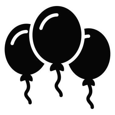 balonlar kabartma simgesi, Mutlu Noeller ve web ve mobil tasarım için yeni yıl simgeleri.