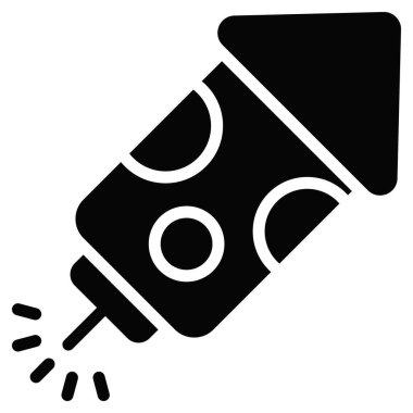 Havai fişek sembolü, Mutlu Noeller ve web ve mobil tasarım için yeni yıl simgeleri.