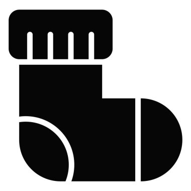 çorap sembolü, Mutlu Noeller ve web ve mobil tasarım için yeni yıl simgeleri.