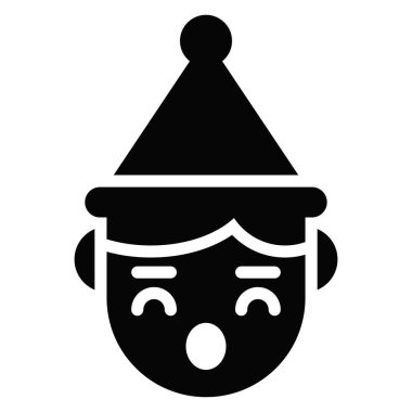 bebek yüzü simgesi, Mutlu Noeller ve web ve mobil tasarım için yeni yıl simgeleri.