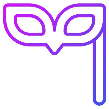 karnaval Maskesi ana hatları simgesi, Mutlu Noeller ve web ve mobil tasarım için Mutlu Yıllar simgeleri.