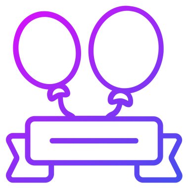 Balon ana hatları simgesi, Mutlu Noeller ve web ve mobil tasarım için Mutlu Yıllar simgeleri.