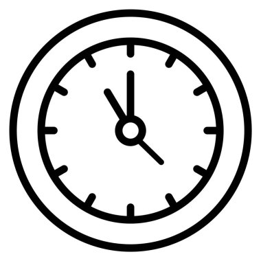 Saat çizgisi simgesi, Mutlu Noeller ve web ve mobil tasarım için Mutlu Yıllar simgeleri.