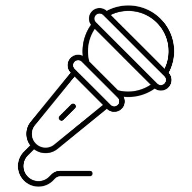 Mikrofon hattı simgesi, Mutlu Noeller ve web ve mobil tasarım için Mutlu Yıllar simgeleri.