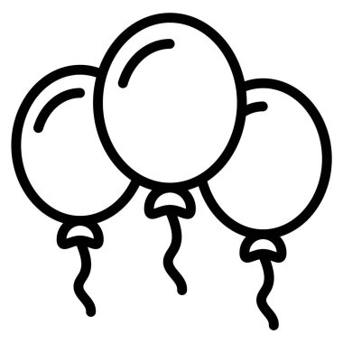 balon hattı simgesi, Mutlu Noeller ve web ve mobil tasarım için Mutlu Yeni Yıl simgeleri.