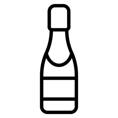 Şampanya hattı ikonu, Mutlu Noeller ve web ve mobil tasarım için Mutlu Yıllar simgeleri.